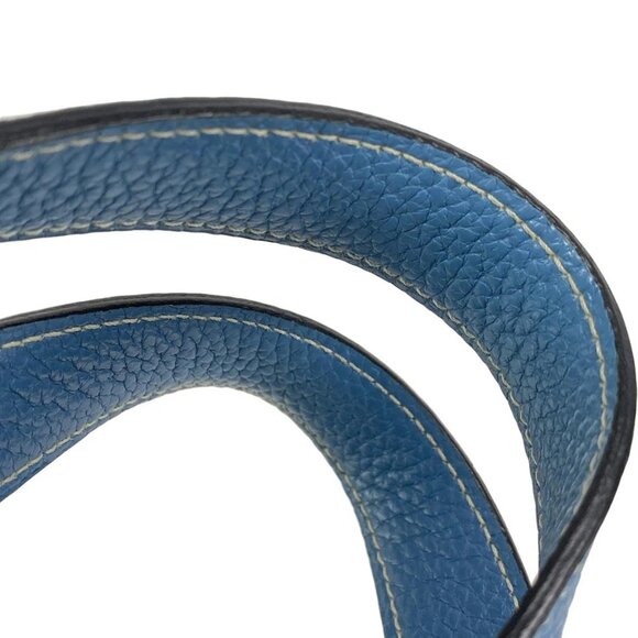 Auth HERMES Picotin Lock PM - Blue Jean Taurillon Clemence Square R Handbag - Picture 7 of 16
